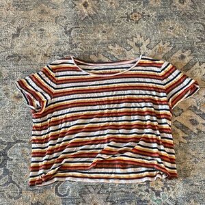 Aeropostale Multicolor Striped Crop Top